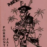 Porrontxo Jaietarako Kuadrila eta bestelako elkarteek atera izan dituzten pegatinak.