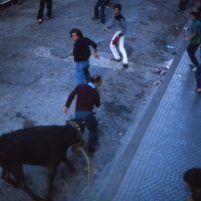 Baztango jaietan ospatutako sokamuturra.

1970. hamarkadan jaiak ugaritu ziren Egia auzoan. Auzune bakoitzak bere jaiak antolatzen zituen: Maddalenak, Koruko Ama Birjina, Baztan, San Francisco Javier.
Baztan kaleak (garai hartan Etorbidea zena) nortasun propioa eta auzo-harreman oso aberatsak izan zituen hasieratik. Irailean, San Migelen inguruan, jai propioak antolatzen zituzten. Berbenak, musika emanaldiak, herri bazkaria… eta soka muturra. Argazki hauetan Baztango azken jaietako sokamuturra izango litzatekeena agertzen da. 1981ean jaiak desagertu ziren. Herriko beste jai batzuk ere desagertu ziren eta hurrengo urtean Porrontxoak sortu ziren.